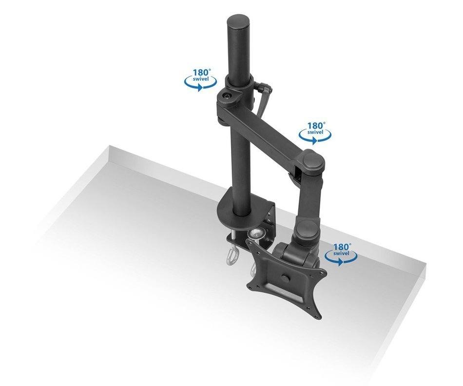 Mount-It! Single Arm Desk Mount with Clamp for Computer Monitors - LCD Arm N7