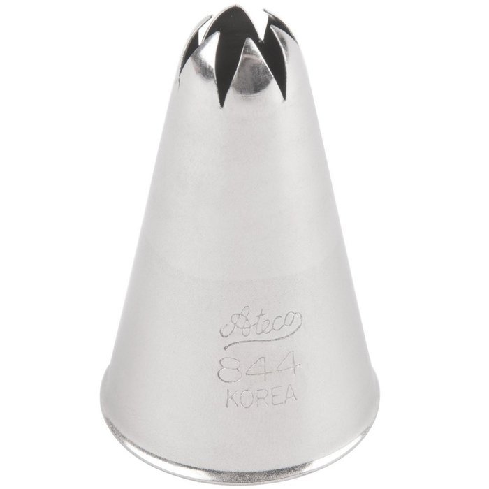 Ateco # 844 - Closed Star Pastry Tip .38'' Opening Diameter- Stainless Steel