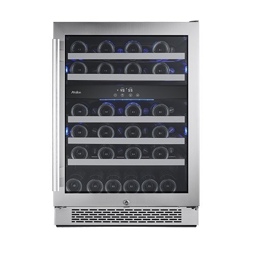 Avallon 46 Bottle Dual Zone Built-In Wine Cooler - Right Hinge