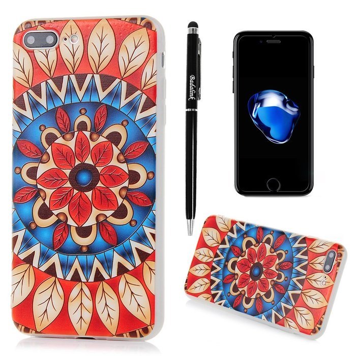 Badalink iPhone 7 Plus 3D Basso-relievo Case (5.5") Shockproof Drop Protection TPU Flexible Easy Grip Bumper Slim... N25