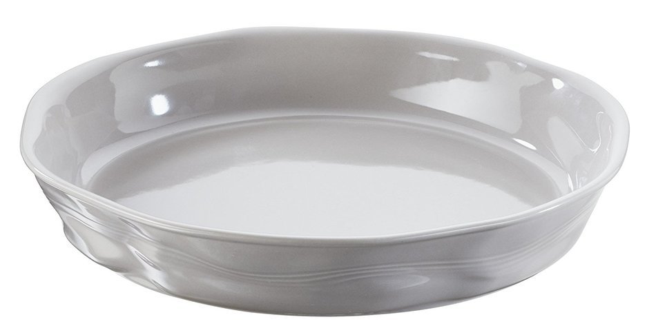 Revol 646284 Froisses Round Flan Dish, Taupe
