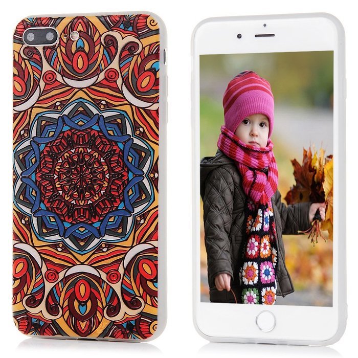 Badalink iPhone 7 Plus 3D Basso-relievo Case (5.5") Shockproof Drop Protection TPU Flexible Easy Grip Bumper Slim... N28