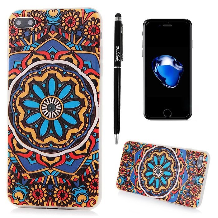 Badalink iPhone 7 Plus 3D Basso-relievo Case (5.5") Shockproof Drop Protection TPU Flexible Easy Grip Bumper Slim... N29