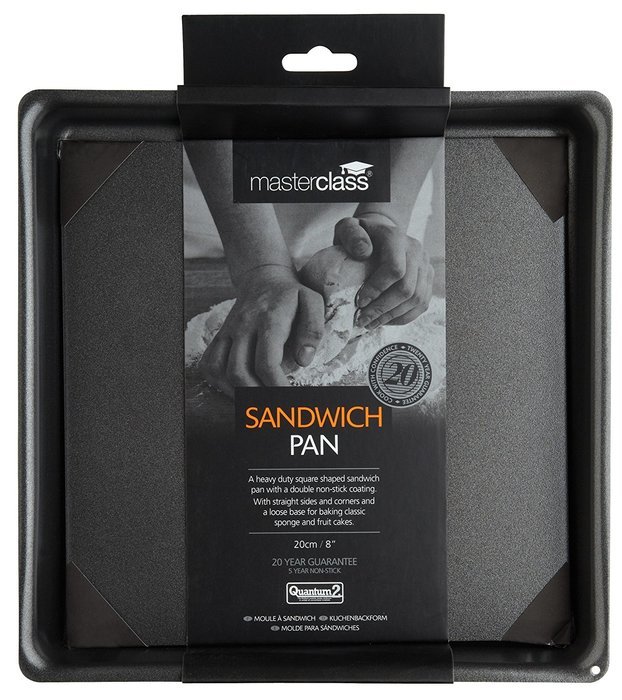 20cm Master Class Non-stick Square Loose Base Sandwich Pan Square N2