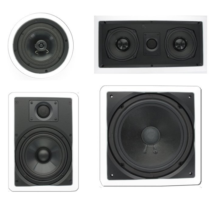 Theater Solutions TSCST67 In Wall and In Ceiling 1580W Home Theater 7.2 Speaker System N2