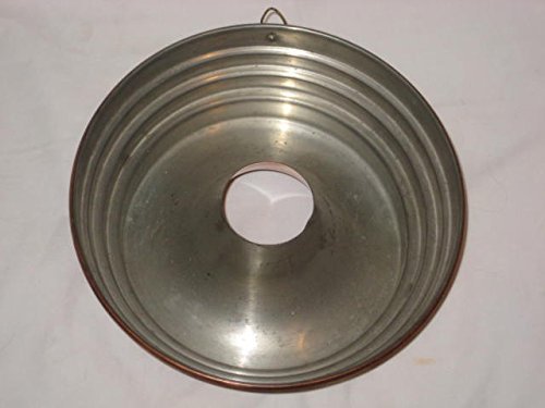 Vintage Coppertone & Tin 8 1/2 x 3 Inch Ring Bundt Cake Baking Pan / Jell-O Mold w/ Wall Hanging Loop