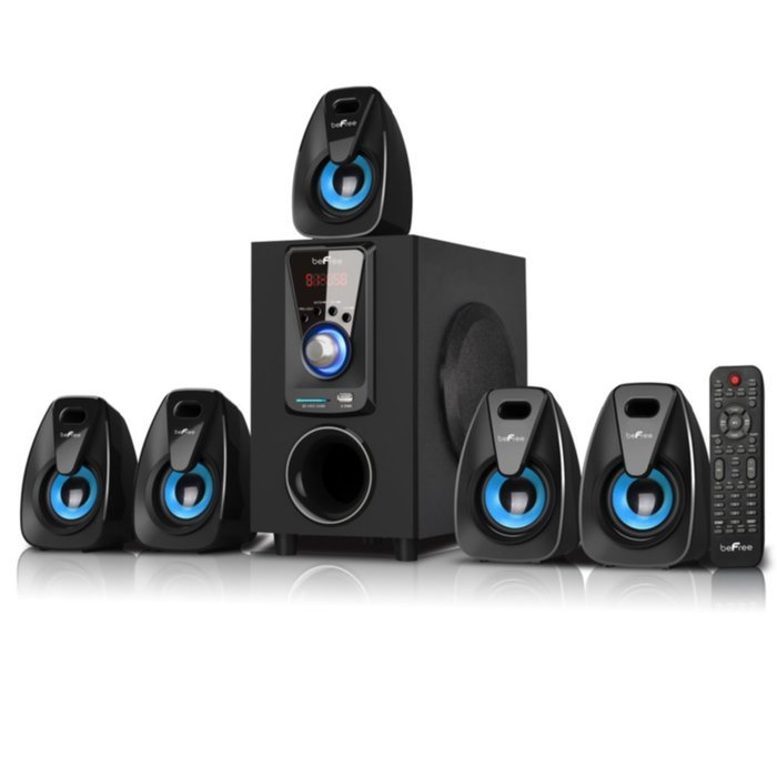 beFree Sound 5.1 Channel Bluetooth Speaker System -Blue Consumer Electronics