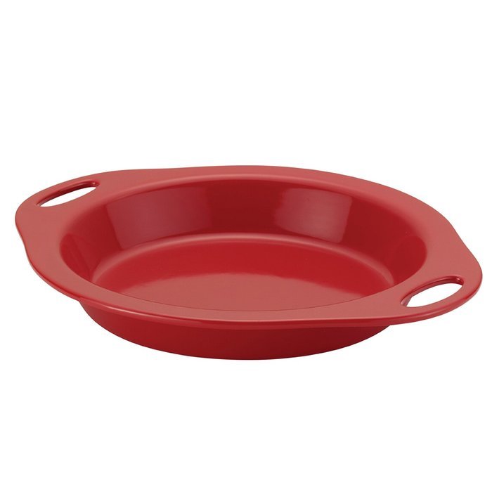 Rachael Ray Stoneware 9-Inch Pie Baker, Orange N6