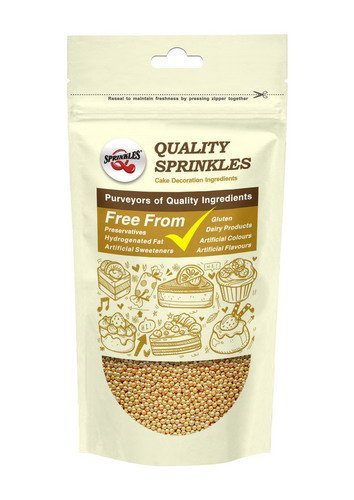 Natural Color Gold NonPareils/ 100's & 1000's cake cupcake decorations