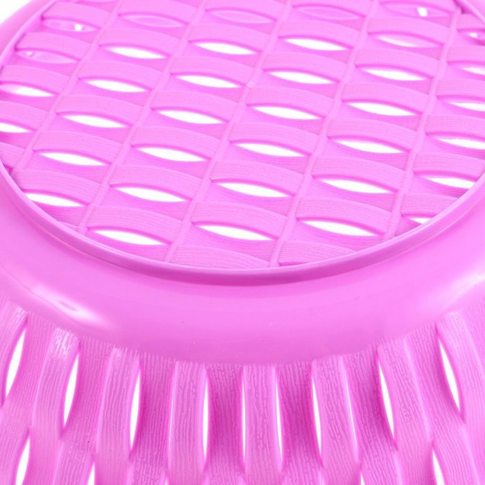uxcell Plastic Hollow Out Fruit Vegetable Plate Basket Tray 24cm Dia Purple N2