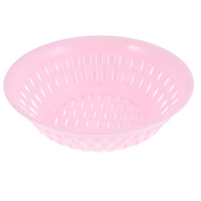 uxcell Plastic Hollow Out Fruit Vegetable Plate Basket Tray 24cm Dia Purple N4