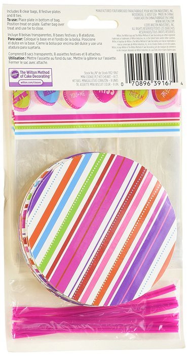 Wilton 8 Count Words Can Express Cookie Plate Kit, Mini, Multicolor