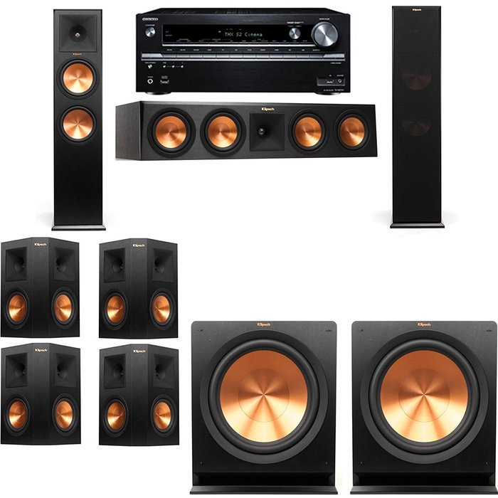 Klipsch RP-280F Tower Speakers-7.2-Onkyo TX-NR838