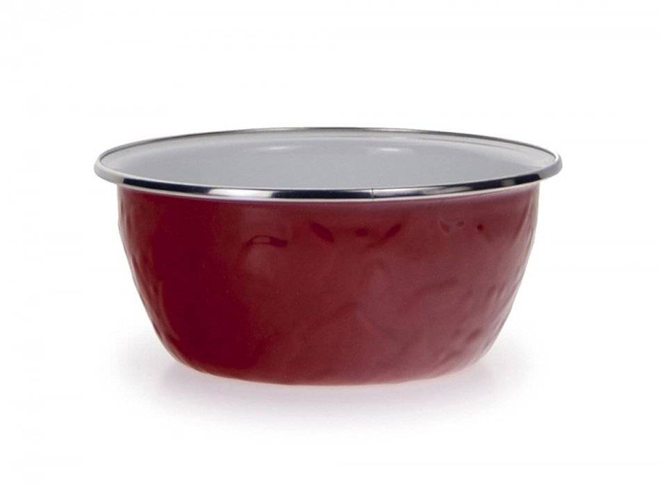 Golden Rabbit Red on Red Deep Pasta Plate N3