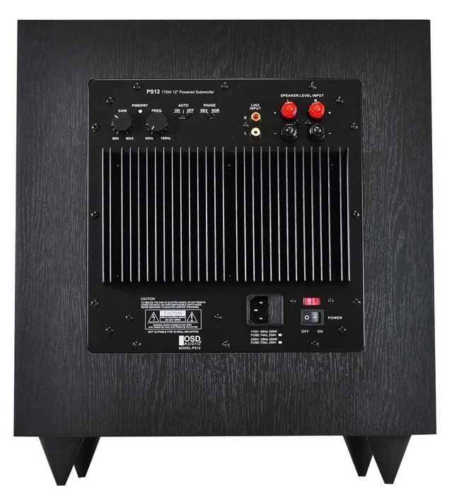 OSD Audio PS10 10-inch High Powered 120-Watt Premium Home Theatre Subwoofer, Black N5