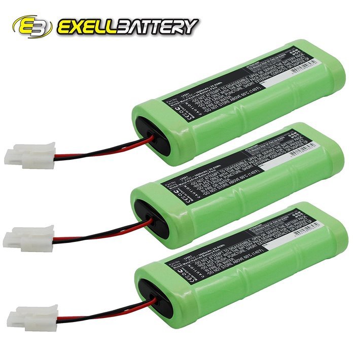 3x Exell Ni-MH 7.2V Battery Fits iRobot Looj 125 135 155 Vacuums Part 14501