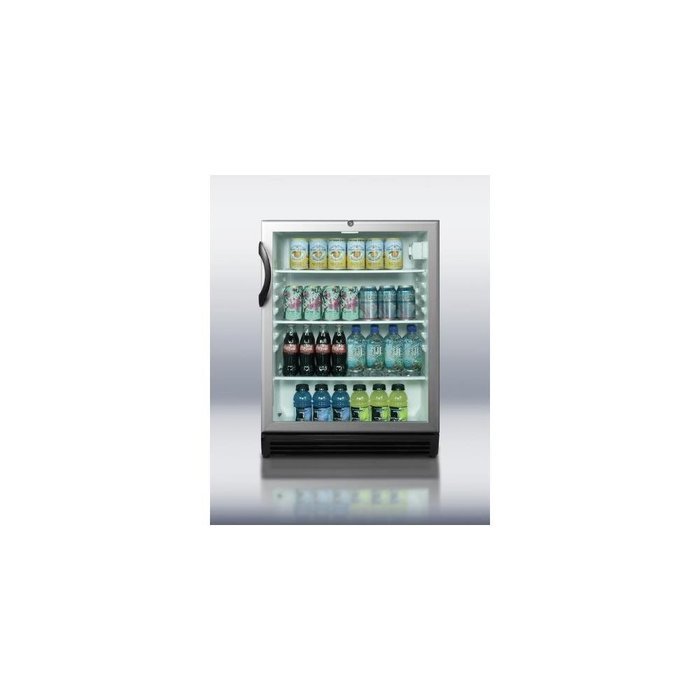 Summit SCR600BLBIADA: ADA compliant commercially listed beverage center for built-in use, with black cabinet,... N3
