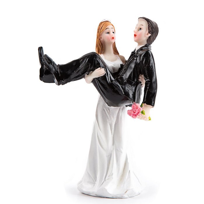 Better Line Funny Decorative Cake Toppers - Bride Carrying the Groom Cake Topper N26