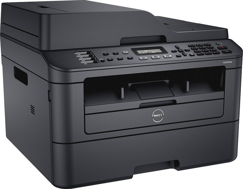 Dell - E515dw Wireless Black-and-White All-In-One Laser Printer - Black N4