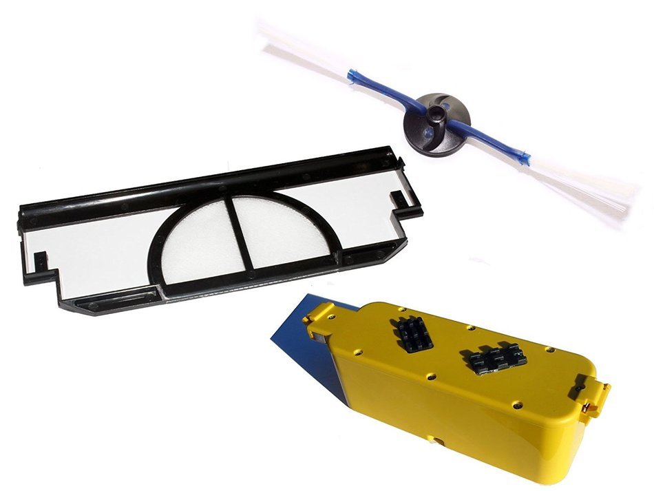 Replacement iRobot Dirt Dog Battery, Side Brush and Filters Replacement - Kit Includes 1 Battery, 1 Side Brushes...