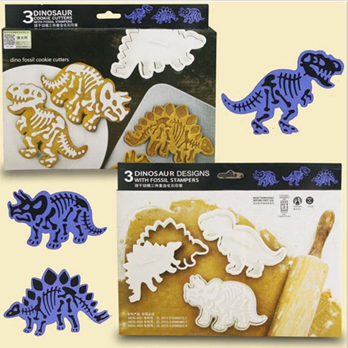 53motor-Home 6X Plastic Dinosaur Cookies Cutter Biscuit Pastry Cake Fondant Baking Mould N5