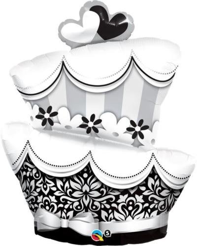 Qualatex Fun & Fabulous Wedding Cake Shaped 42" Supershape Foil Balloon
