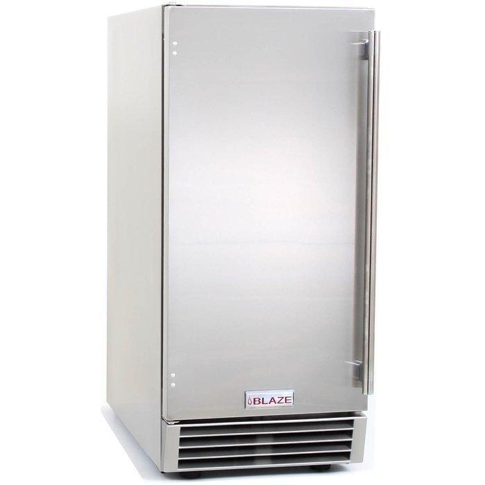Blaze 50 Lb. 15-inch Built-in / Freestanding Outdoor Ice Maker With Gravity Drain - Stainless Steel N3