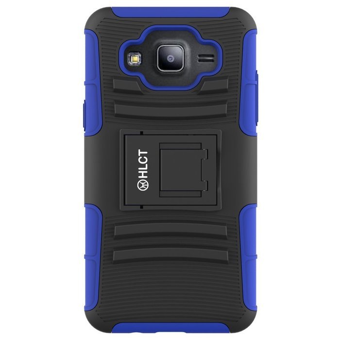 Galaxy J5 Case, HLCT Rugged Shock Proof Dual-Layer PC and Soft Silicone Case With Built-In Kickstand for Samsung... N25