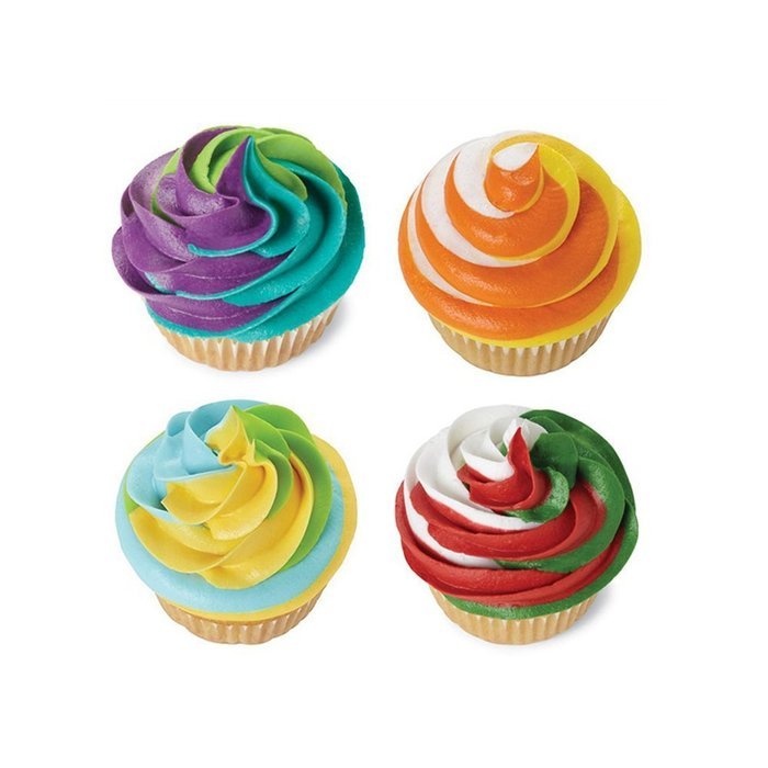 ilauke 3-Color Coupler Russian Nozzle Converter Icing Piping Bag for Cake Cupcake Decorating Tool N5