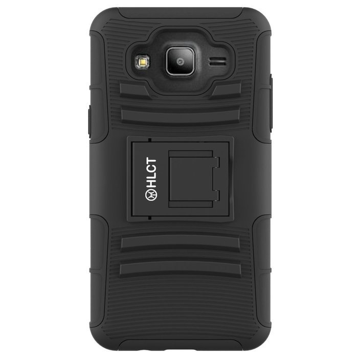 Galaxy J5 Case, HLCT Rugged Shock Proof Dual-Layer PC and Soft Silicone Case With Built-In Kickstand for Samsung... N28