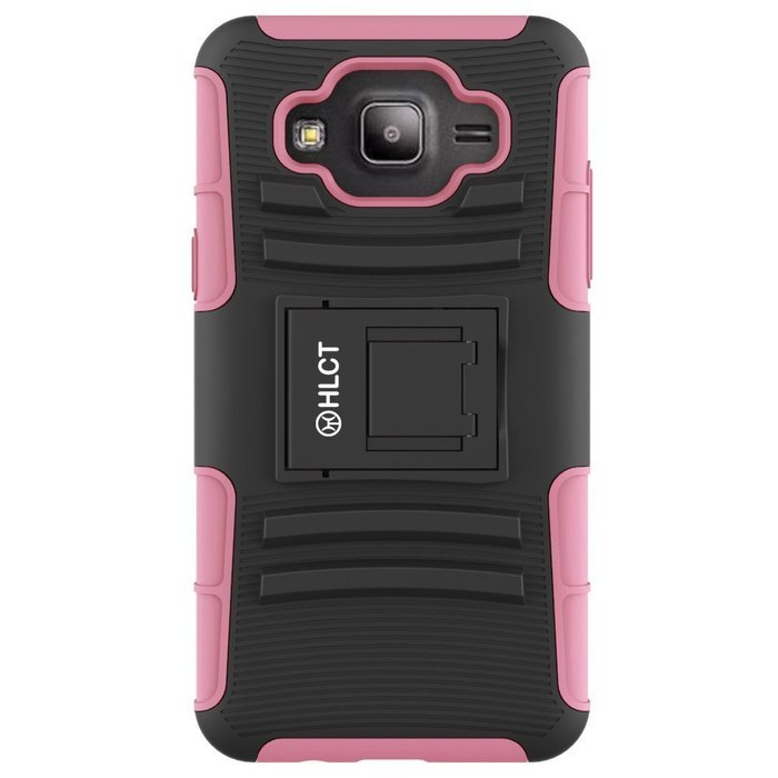 Galaxy J5 Case, HLCT Rugged Shock Proof Dual-Layer PC and Soft Silicone Case With Built-In Kickstand for Samsung... N29