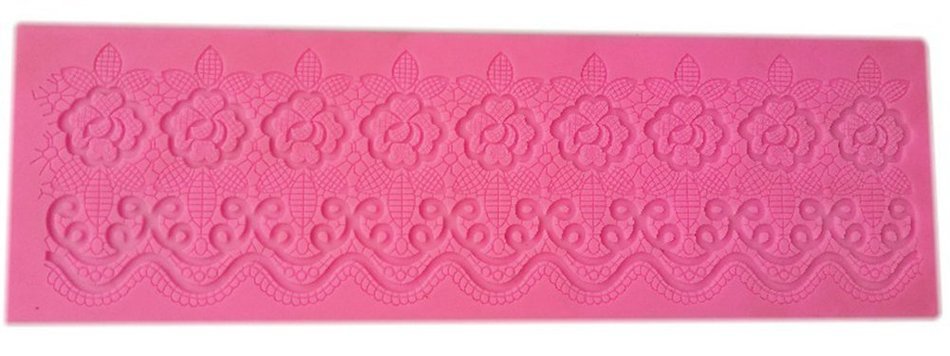 GogoForward Lace Flower Embossed Cake Fondant Stencil Pink Baking Decorating Moulds N4