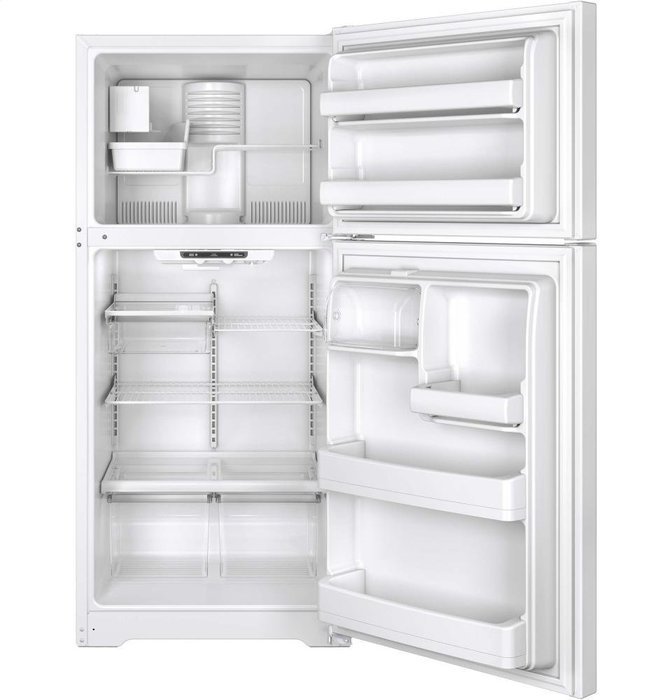 Ge GIDDS-632133 Energy Star 18 cu. ft. Top Freezer Refrigerator, White, Reversible Door Swing
