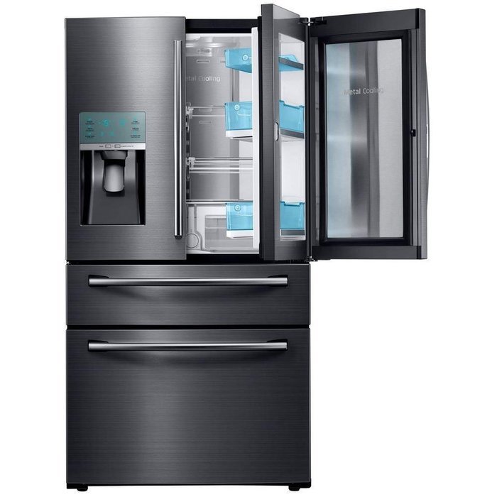 Samsung Appliance RF28JBEDBSG 36" Energy Star Rated Food Showcase French Door Refrigerator in Black Stainless... N4