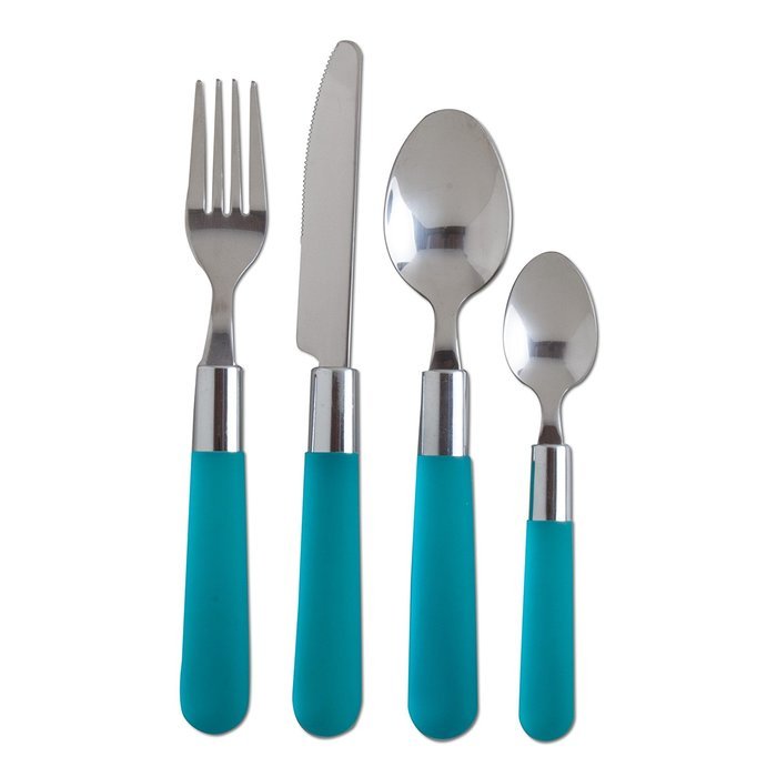 Tag 205484 Gel Flatware 16 Piece Set, Teal
