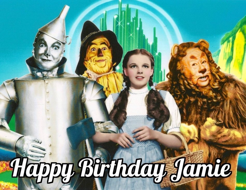 Wizard of Oz Dorothy Edible Image Photo Cake Topper Sheet Personalized Custom Customized Birthday Party - 1/4...