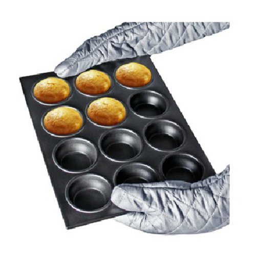 12 Holes Metal Cupcake Mould Ovenware Pan Bake Tool. N2