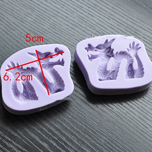 Anyana 1 Pair China Dragon Silicone Fondant Mold Cake Decorating Pastry Gum Pastry Tool Kitchen Tool Sugar Paste... N3