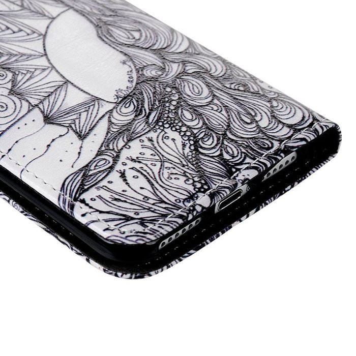 iPhone 7 Case (4.7 inch) - Wallet Folio Flip Premuim PU Leather Case Colorful Print Design with Stand Magnetic... N135