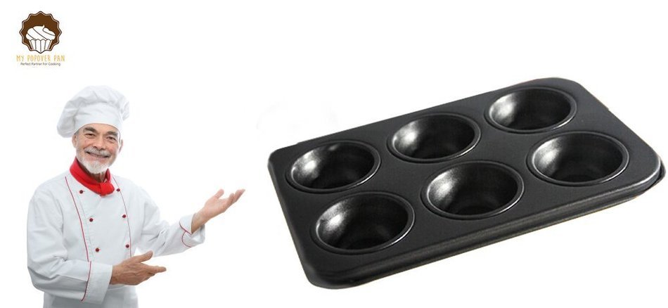 My Muffin Pan | 6 Cup Popover | Elegant Design | Nonstick Pan | Great Fluffy and Crusty Breakfast | Uniform Slow... N2