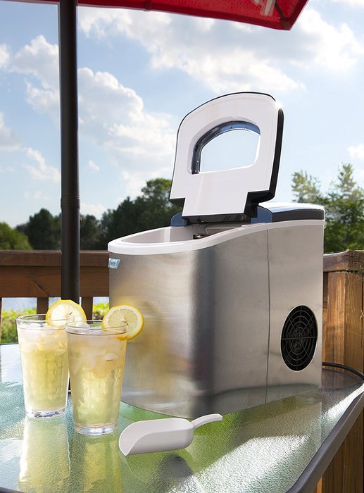 MaxiMatic MIM-5802 Mr Freeze Portable Ice Maker, Stainless Steel N5
