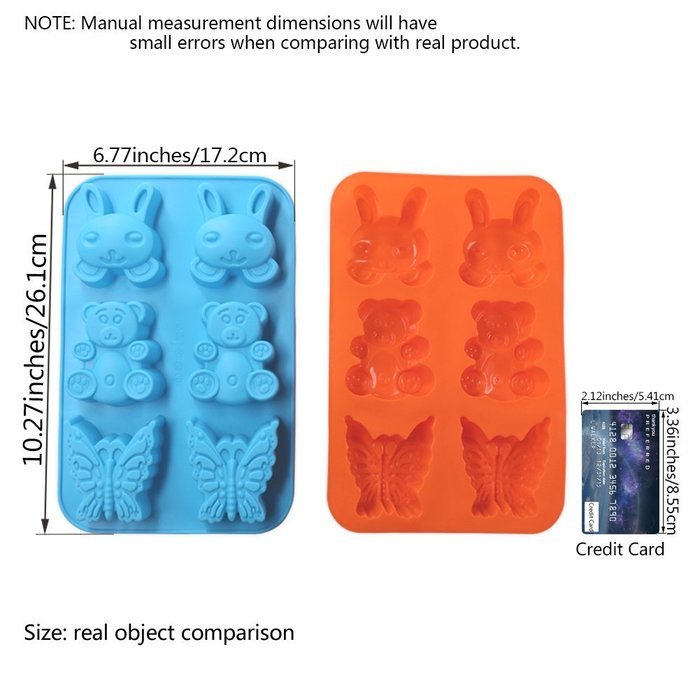Cake Bread Molds, 2PCS YYP [6 Cavity Animal Shape Mold] Silicone Cake Bread Making Mold for Home Baking - Reusable... N2