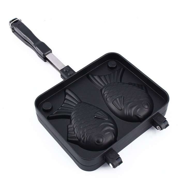 Olayer Fish Shaped Cake Maker Waffle Pan Mold 2 Cast Home Cooking Food Bar Tool N7