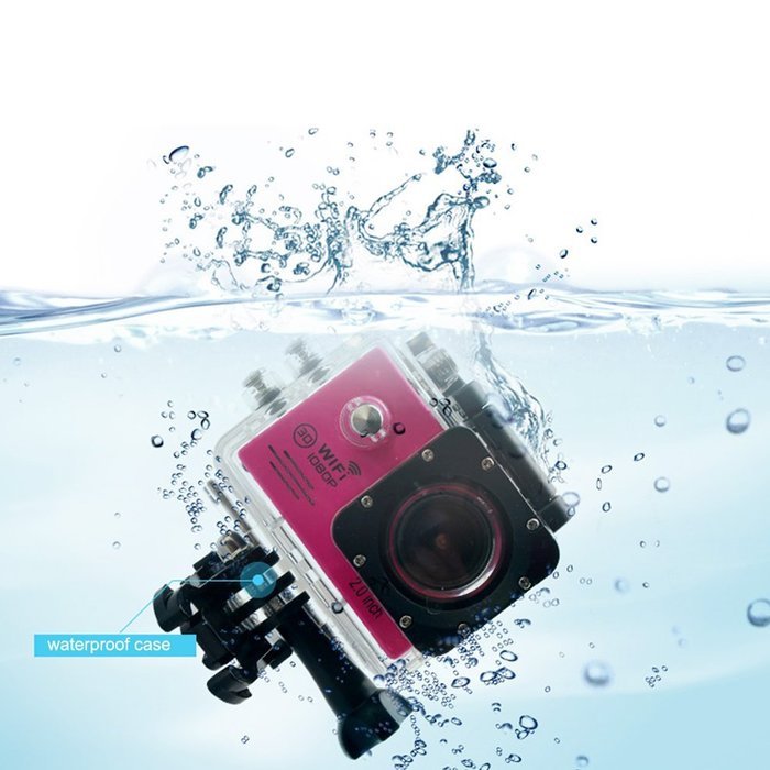 Meree D152 SJ7000 Sport Action Vedio Camera Full HD 1080P Waterproof Wifi Camcorder (Pink)