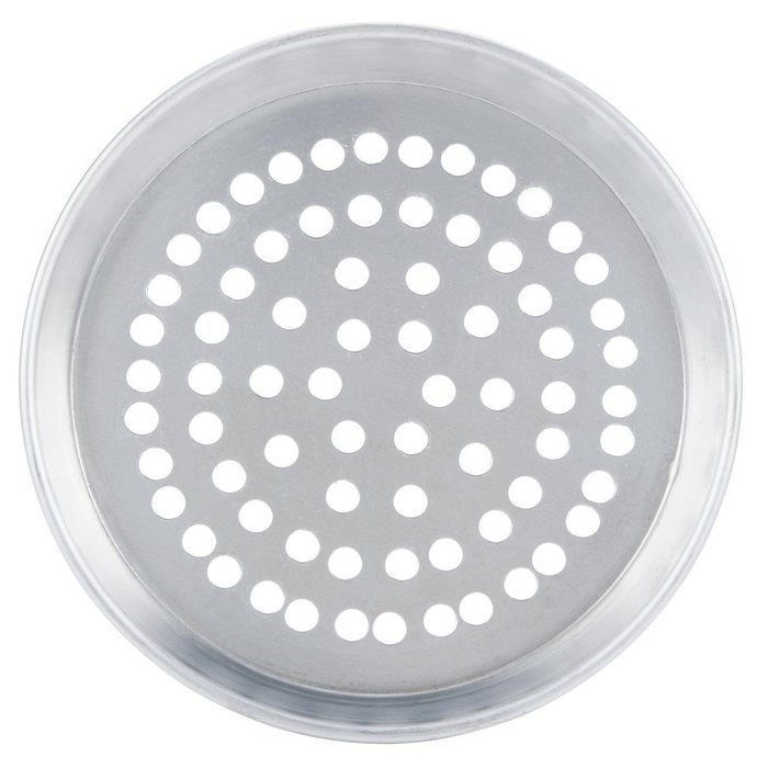 American Metalcraft HADEP8SP 8" x 1" Super Perforated Heavy Weight Aluminum Tapered / Nesting Deep Dish Pizza...