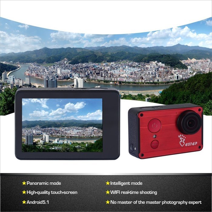 E-step 2.35 Inch HD Touchscreen 170&deg;Wide Angle Lens 1080P Wifi Waterproof Shockproof Smart Sports Action Camera... N11
