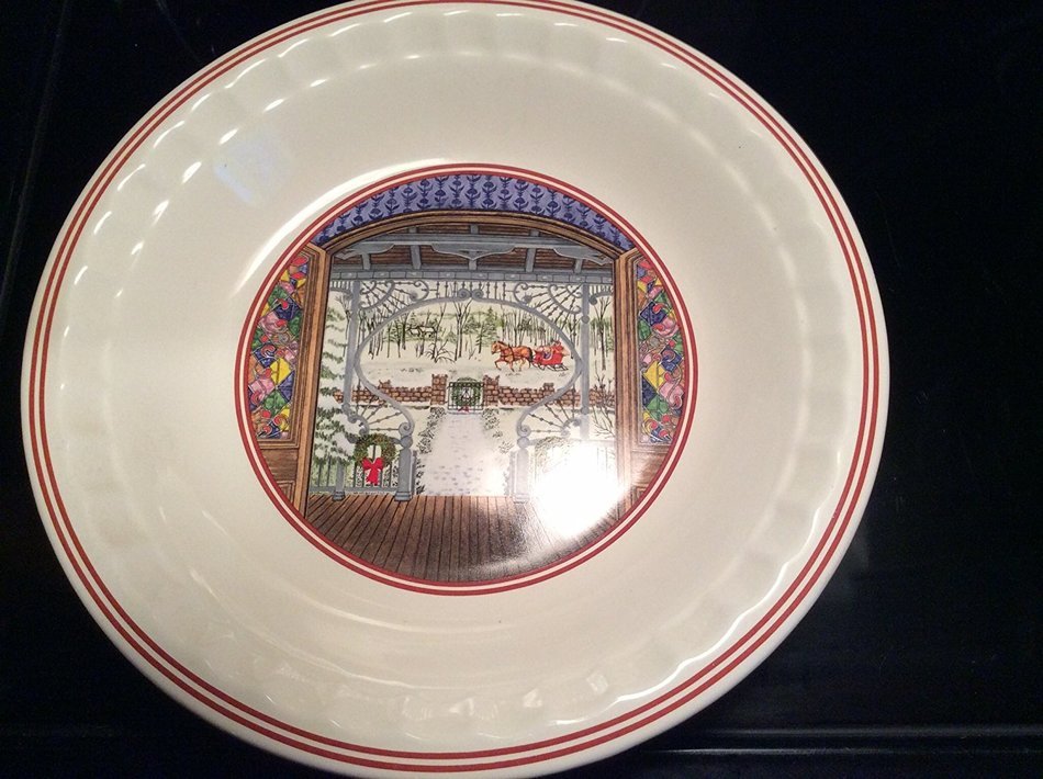 Watkins Fireside French Apple Pie Baking Plate with Recipe (2000)