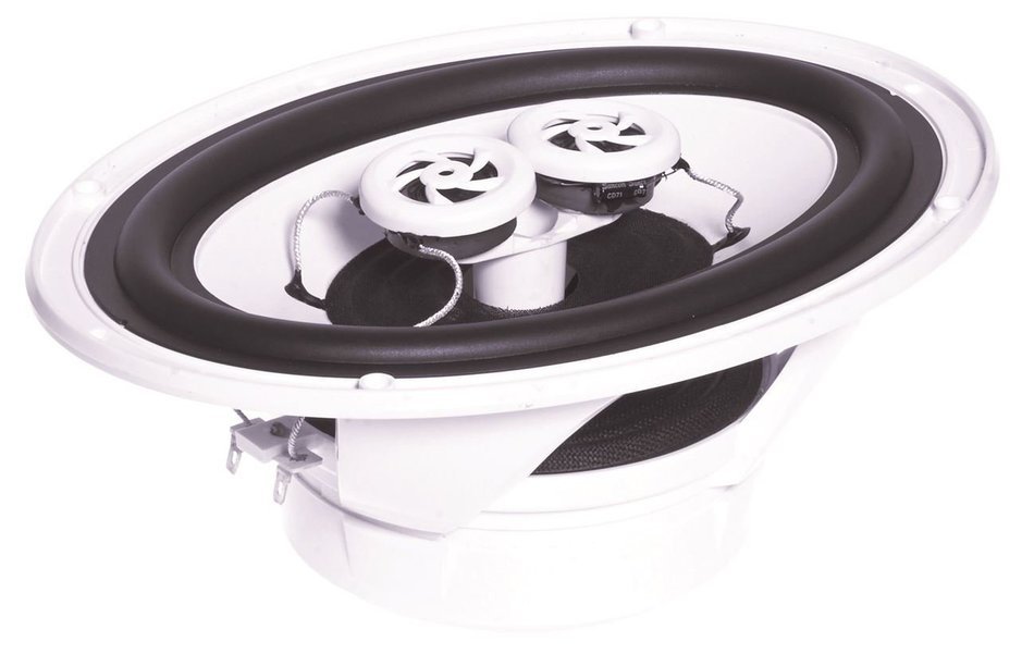 E-AUDIO ELLIPTICAL MOISTURE RESISTANT CEILING SPEAKER WITH TWIN OFFSET TWEETERS N2