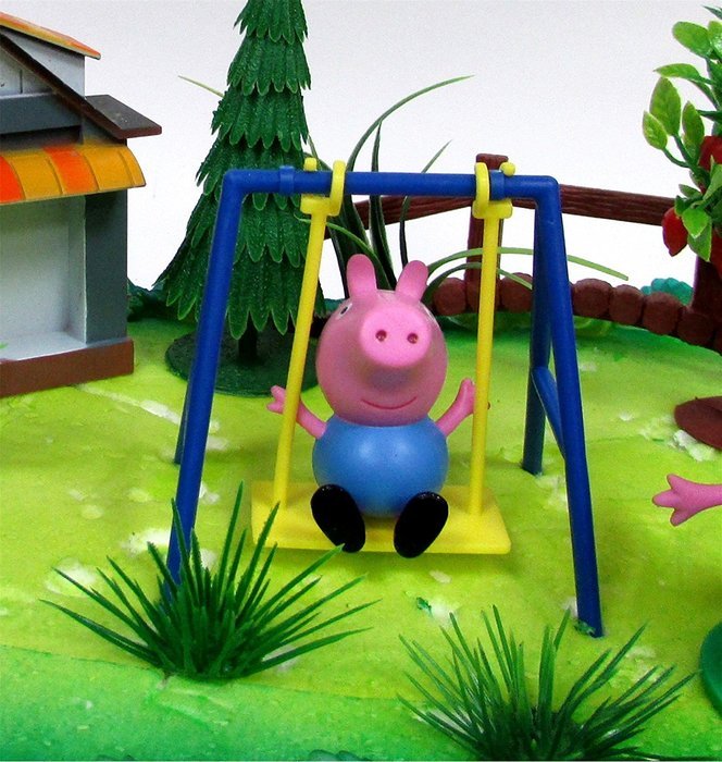 PEPPA PIG 12 Piece Birthday CAKE Topper Set, Featuring Peppa Pig and George Pig, Decorative Themed Accessories... N7