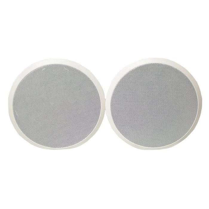White 2-Way 6.5" inch 120 Watt 6 Ohms In-Ceiling Tilted Home Speaker (pair) 120W